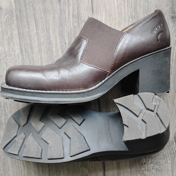 Y2K BareTraps Chunky Platform Loafers Siz 8 Block Booties Grunge Academia Office - Picture 3 of 10